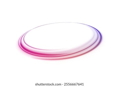 Abstract circle, white color glowing lines background. Curve neon line light effect. Light cool whirlwind. Vector sparkle, png, effect, wave,neon,line.