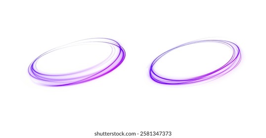 Abstract circle, white color glowing lines background. Curve white line light effect. Light cool whirlwind. Vector sparkle, png, effect, wave,neon,line.