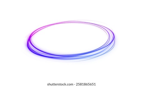 Abstract circle, white color glowing lines background. Curve white line light effect. Light cool whirlwind. Vector sparkle, png, effect, wave,neon,line.
