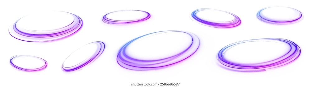 Abstract circle, white color glowing lines background. Curve white line light effect. Light cool whirlwind. Vector sparkle, png, effect, wave,neon,line.