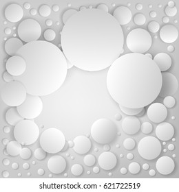Abstract Circle White and gray color technology modern futuristic background, vector illustration
