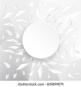 Abstract Circle  white and gray geometric background,vector illustration
