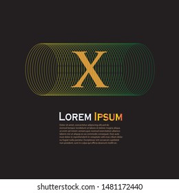 Abstract circle or wireframe with letter X for logo. Suitable for creative and business industries. Letter X logo design for all webpage and mobile.