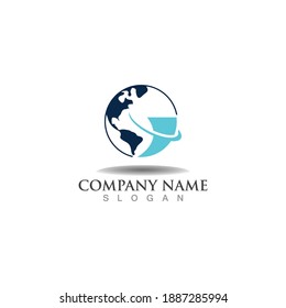 Resumen del mundo de los círculos Logo Vector de diseño aislado en forma de fondo blanco