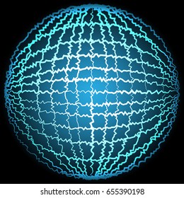 abstract circle of world orb concept technology vector background