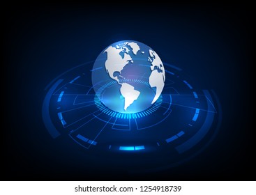 Abstract circle world technology