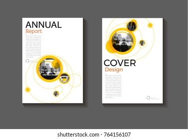 fondo de color amarillo circular moderno diseño de portada de libro moderno Diseño de portada del folleto Planta de portada del folleto, informe anual, revista y diseño del volante Vector a4
