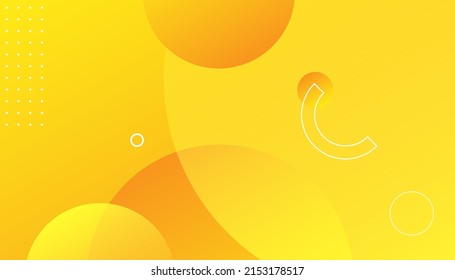 Abstract circle with yellow background. Circle shapes composition. dynamic shapes composition. can be used for banner, layout, annual report, web design. Eps10 vector
