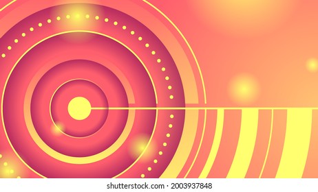 Resumen Vector de fondo de gradiente rojo amarillo circular