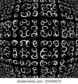 Abstract Circled Overlay Stamp Texture For Your Design. EPS10 vector.