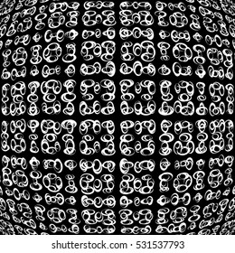 Abstract Circled Overlay Stamp Texture For Your Design. EPS10 vector.