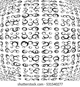 Abstract Circled Overlay Stamp Texture For Your Design. EPS10 vector.