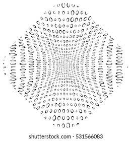 Abstract Circled Overlay Stamp Texture For Your Design. EPS10 vector.