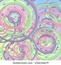 Abstract circles of all colors for kids, image illustration circles for your design or printing place on poster or wall 