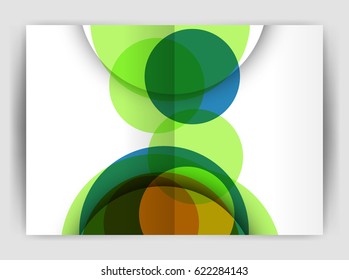 Abstract circles, annual report cover. Modern business brochure template. Business flyer abstract background