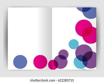 Abstract circles, annual report cover. Modern business brochure template. Business flyer abstract background