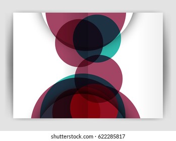 Abstract circles, annual report cover. Modern business brochure template. Business flyer abstract background