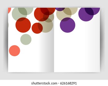 Abstract circles, annual report cover. Modern business brochure template. Business flyer abstract background