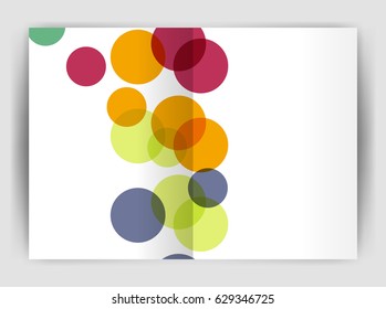 Abstract circles, annual report cover. Modern business brochure template. Business flyer abstract background