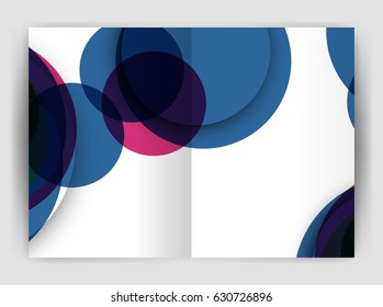 Abstract circles, annual report cover. Modern business brochure template. Business flyer abstract background