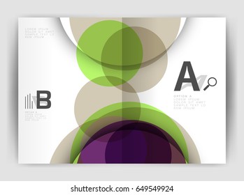 Abstract circles, annual report cover. Modern business brochure template. Business flyer abstract background