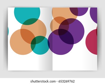 Abstract circles, annual report cover. Modern business brochure template. Business flyer abstract background