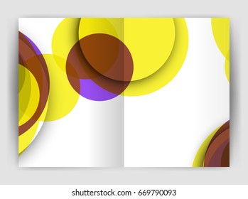 Abstract circles, annual report cover. Modern business brochure template. Business flyer abstract background