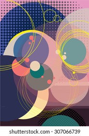 Abstract circles background based on Summery peachy hues