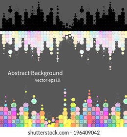 Abstract circles background, bright vector illustration