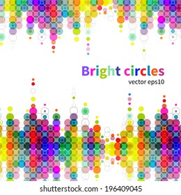 Abstract circles background, bright vector illustration