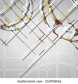 Abstract circles background, futuristic dynamic illustration.