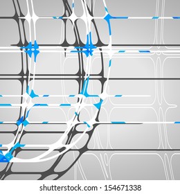 Abstract circles background, futuristic dynamic illustration.