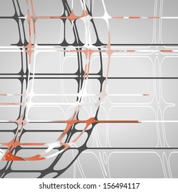 Abstract circles background, futuristic dynamic illustration.