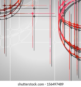 Abstract circles background, futuristic dynamic illustration.