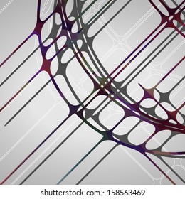 Abstract circles background, futuristic dynamic illustration.