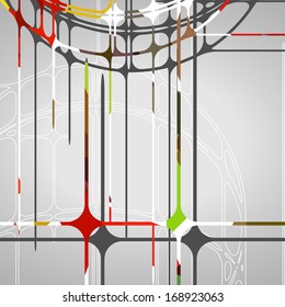 Abstract circles background, futuristic dynamic illustration.