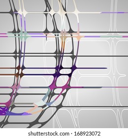 Abstract circles background, futuristic dynamic illustration.