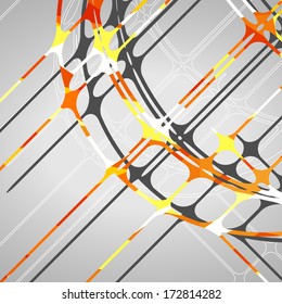 Abstract circles background, futuristic dynamic illustration.