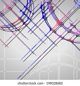 Abstract circles background, futuristic dynamic illustration.