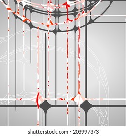 Abstract circles background, futuristic dynamic illustration.