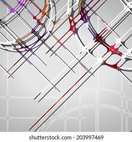 Abstrakte Kreise Hintergrund, futuristische dynamische Illustration.