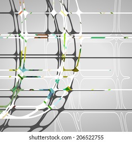 Abstract circles background, futuristic dynamic illustration.