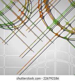 Abstract circles background, futuristic dynamic illustration.