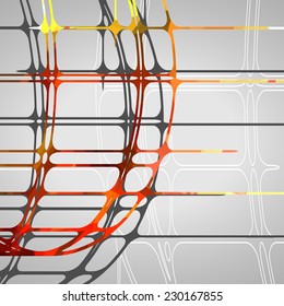 Abstract circles background, futuristic dynamic illustration.