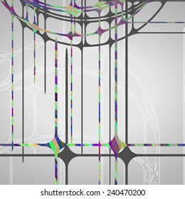 Abstract circles background futuristic dynamic illustration.