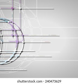 Abstract circles background futuristic dynamic illustration.