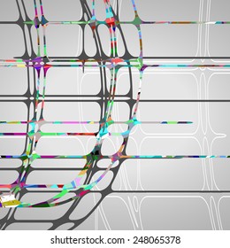 Abstract circles background futuristic dynamic illustration.