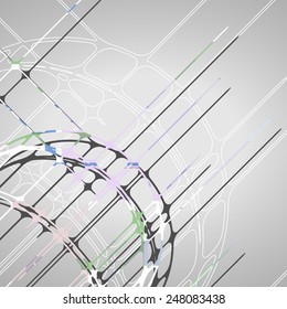 Abstract circles background futuristic dynamic illustration.