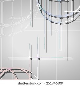 Abstract circles background futuristic dynamic illustration.