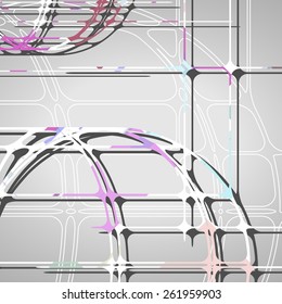 Abstract circles background futuristic dynamic illustration.